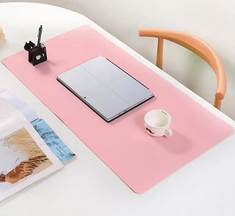 Neuankömmling Dual Leder Mauspad Benutzer definiertes Muster Deskpad Große Schreibtisch matte Spiel matten Großhandel Business Mouse Mat