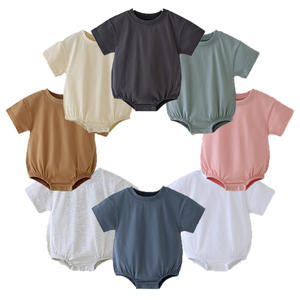 Ropa para Bebés Recién Nacidos, Niñas Pequeñas, Camiseta de Manga Corta Extra Grande de Algodón Orgánico, Pelele Tipo Burbuja para Bebé - Product Image 1