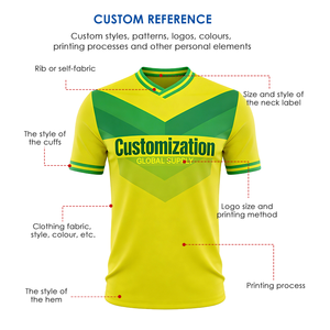 Maillot de football personnalisé Coupe du Monde par sublimation pour homme, col en V, manches courtes, séchage rapide, impression intégrale, tournoi de football mondial, échantillon OEM 24H - Product Image 4