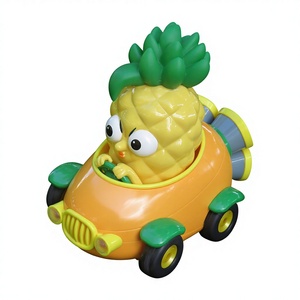 Voiture télécommandée Flytec Y02 en forme d'ananas, 2,4 G, 4 canaux, rotation à 360°, lumière LED, mini véhicule RC de dessin animé pour enfants - Product Image 1
