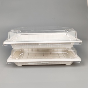 Bán Buôn Tùy Chỉnh Xách Tay Dùng Một Lần PP Nhựa Khay Thức Ăn Với Nắp Đúc Sẵn Món Ăn Cho Sushi Thịt Mì Bánh Mì Lưu Trữ - Product Image 4