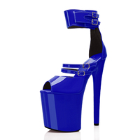 Nouvelles sandales à plateforme sexy pour danseuses exotiques, talons hauts de 20 cm, talons épais pour la pole dance, bout ouvert, modèle gothique, boîte de nuit