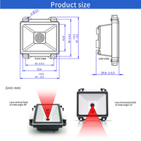 Lecteur de codes-barres 2d Scanner EMT8060 Scanner de codes-barres longue portée Scanner de codes-barres Machine Atm