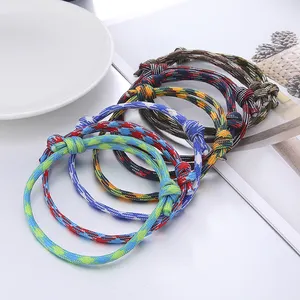 Nieuwe Eenvoudige Stijl Paraplu Touw Armband Voor Mannen Vrouw Verstelbare Gevlochten Verstelbare Armband Outdoor Sport Accessoires Kleurrijke