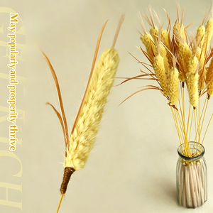 Bâton <span class=keywords><strong>de</strong></span> chatouillage créatif en bois massif avec tiges <span class=keywords><strong>de</strong></span> <span class=keywords><strong>blé</strong></span>, <span class=keywords><strong>orge</strong></span> et lavande, design <span class=keywords><strong>de</strong></span> simulation doux et confortable - Product Image 4