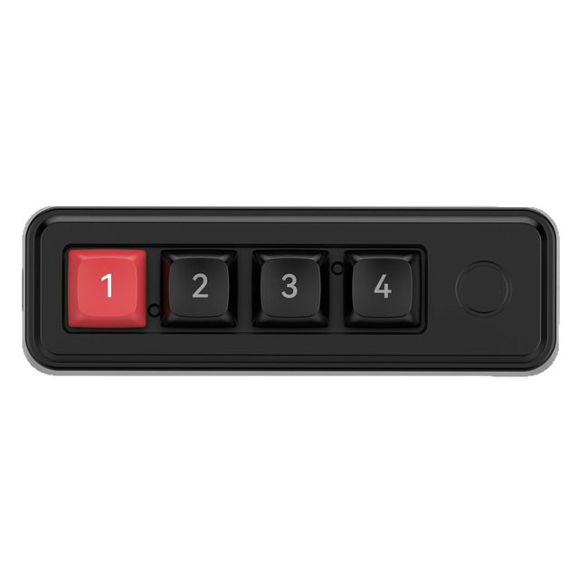 4-Key Wired Mechanical Keypad, Hot-swappable Macro Keyboard with Custom Keys for PC Gaming
