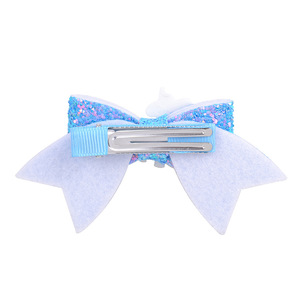 3.7 ''coupe dessin animé paillettes licorne pinces à cheveux noeud licorne enfants princesse cheveux accessoires été paillettes pince à cheveux - Product Image 5