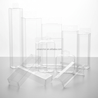 Emballage cadeau transparent personnalisé, étanche, pliable, boîte de présentation transparente, boîte carrée en PVC transparent