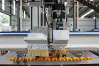 2130 4 axes 3D sculpture sur bois CNC routeur Machine avec 5*4 forage et axe rotatif 9KW ATC CNC routeur Machine pour meubles