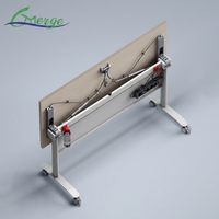Table de conférence modulaire pliable et empilable moderne, gain de place, pour salle de classe et formation, avec roulettes