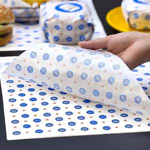Custom Eco-Friendly Recyclable Biodegradable Disposable Single-Sided PE Coated Greaseproof Paper <b>Sheet</b> Burger Sandwich Paper - Product Image 5