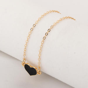 Heart Jewelry <b>Set</b> Gold Plated Zinc Alloy Necklace Earrings <b>Bracelet</b> Women's Party Cute Fashion - Product Image 3