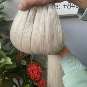 Vente en gros de cuticules russes brutes, blondes les plus blanches, alignées, mèches de cheveux 613 vierges, vendeur - Product Image 6