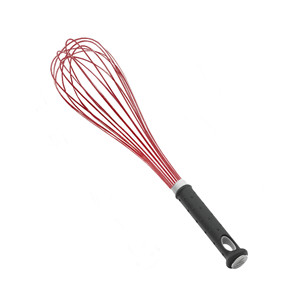 Frusta in Silicone Rosso con Manico in Fibra di Vetro, Utensile da Cucina per Mescolare le Uova - Product Image 1