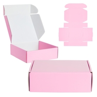 Scatola postale di cartone personalizzata con logo personalizzato stampato rosa marrone kraft in cartone ondulato