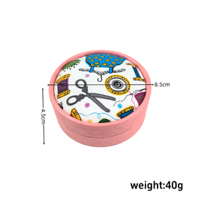 Étui à aiguilles à broder simple, rond, portable et durable, <span class=keywords><strong>kit</strong></span> <span class=keywords><strong>de</strong></span> couture <span class=keywords><strong>complet</strong></span> avec coussin à épingles pour l'artisanat <span class=keywords><strong>de</strong></span> broderie DIY - Product Image 2