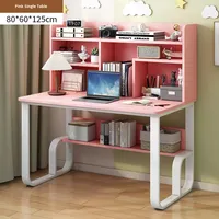 Bureau d'ordinateur moderne à hauteur réglable avec étagère intégrée pour le salon, le bureau d'étude à domicile