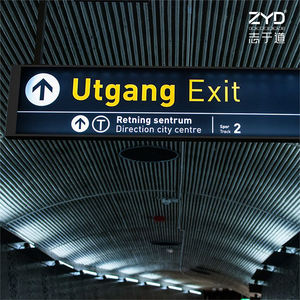 Totem autonome avec pictogrammes universels pour l'information sur le contrôle d'immigration et l'inspection à la sortie, transport en métro - Product Image 6