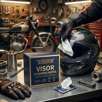 Lingettes Nettoyantes Écologiques en Gros pour Visière, Anti-Buée, Pré-Humidifiées, Emballées Individuellement, Nettoyant en Vrac pour Écran de Casque de Moto