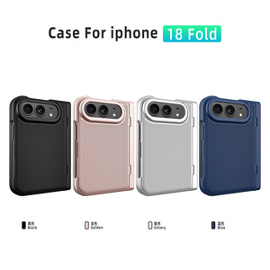 เหมาะสำหรับ iPhone 18 Fold, เคสโทรศัพท์พับได้แบบ PC พร้อมขาตั้งรูปทรงเรขาคณิต แบบกำหนดเอง ขายดี พรีเมียม หรูหรา ผิวด้าน สัมผัสนุ่ม TPU - Product Image 1