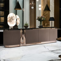 Meuble buffet de luxe noir et gris de haute qualité, en promotion, pour salon et salle à manger