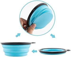 Bol pliable pour chien et chat avec logo personnalisé, bol en silicone pliable pour animaux de compagnie, voyage, extérieur, portable, pliable, pour boire de l'eau, manger, nourrir - Product Image 5