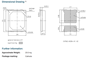 Trung điện 2835 3V 0.5W GW jtlps1.em Gen 2 2700K CRI80 <span class=keywords><strong>LED</strong></span> Diode GW JTLPS1.EM-KKLL-XX58-1-A - Product Image 2