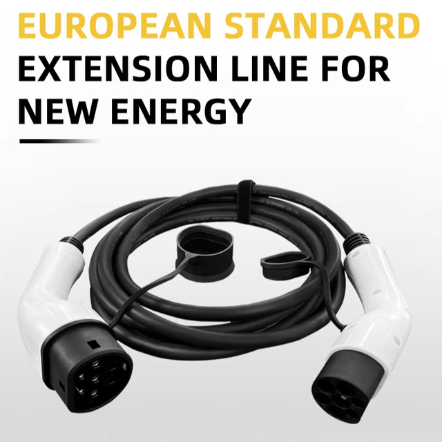 New Type 2 to Type 2 TPU EV Charging Extension Cable Male to Female for Home Use with EU Electric Vehicles