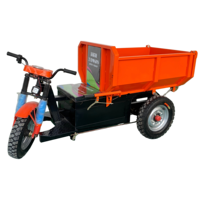 Mini-dumper électrique grande capacité, mini-dumper sur chenilles, tricycle électrique de transport à 3 roues