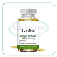 Ausreson Spiruline Softgel Supplément Nutritionnel 500mg Vitamine Naturelle Sélénium Chlorella Spiruline Softgels