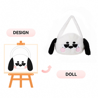 Cute Doggy Design 100% Sac à dos en peluche en fibre de polyester Sac en peluche en coton PP avec un matériau en peluche confortable