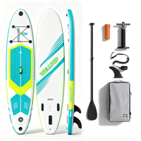 Planche de SUP gonflable tout usage OEM Drop Stitch 305x81x15CM en EVA/PVC avec système 3 ailerons, écologique et portable pour lacs