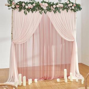 80 + 색상 커튼 무대 축하 생일 사진 아치 드레이프 패브릭 아치 배경 교회 파티 웨딩 장식 - Product Image 6