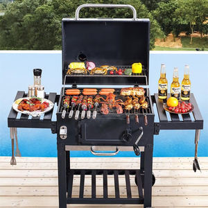 Estufa de barbacoa de acero inoxidable de carbón de estilo moderno, horno de cocina para pollo, ahumador, cocina, barbacoa al aire libre, portátil - Product Image 3