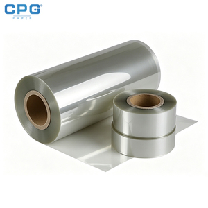 PETG Heat Shrink Film PETG Shrink Sleeve Label Film 50mic High <b>Gloss</b> Cosmetic Bottle Packaging Roll Stock - Product Image 1