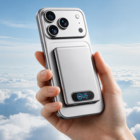 Offre Spéciale : Power Bank Magnétique Sans Fil en Alliage d'Aluminium Durable 5000mAh/10000mAh, Chargeur Portable Personnalisable avec Logo pour Usage Quotidien