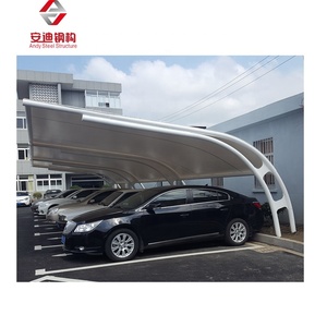 Cấu Trúc Màng Căng PVDF Thép Giàn Xe Nhà Để Xe Nơi Trú Ẩn Prefab Ống Thép Giàn Xe Canopy Khung Thép Đổ - Product Image 5