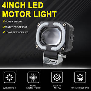 Feux de moto LED de haute qualité 40W 4 pouces 4000LM avec puce 3030, systèmes d'éclairage automobile étanches IP68, projecteur avant à 6 lentilles - Product Image 2