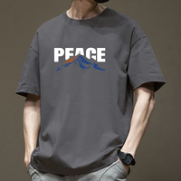 T-shirt pour homme, coupe ample, col rond, t-shirts de sport, t-shirts d'entraînement, manches courtes, coton premium, t-shirt basique