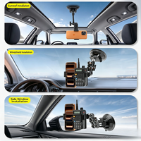 Support de téléphone et talkie-walkie pour voiture à ventouse rotative à 360°, robuste et très bien noté, avec base à vide stable pour fixation sur vitre de voiture