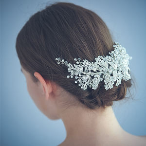 <span class=keywords><strong>2020</strong></span> de plata de moda Rihenistone Zinc flores pelo Clip - Product Image 4