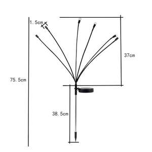 IP65 étanche solaire extérieur <span class=keywords><strong>jardin</strong></span> lumières 6 têtes luciole LED sol lampe Induction lampes pelouse lumières décoratives - Product Image 3