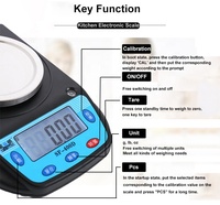 Balance de cuisine numérique multifonctionnelle SF400d, haute précision, 600g/0.01g, 3kg/0.1g, prend en charge plusieurs unités de mesure