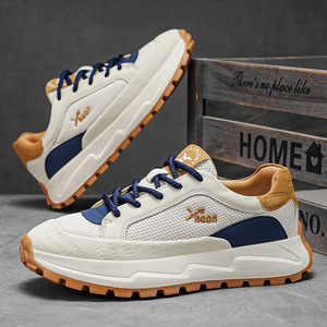 Chaussures de marche respirantes en mesh pour hommes, légères, amortissantes, semelle extérieure en caoutchouc antidérapante, augmentant la taille - Product Image 2