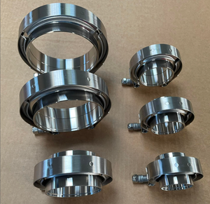YUEYANG Collier de serrage en V à emboîtement et brides en acier inoxydable 304 pour raccordement de tuyaux d'échappement turbo - Product Image 2