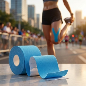 Cinta de Kinesiología Personalizada de 5 cm, Impermeable, de Mezcla de Algodón, para Soporte Lumbar, Recuperación de Lesiones Atléticas y Deportes - Product Image 1
