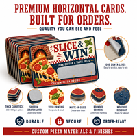 Cartes à gratter promotionnelles couleur personnalisées, coupons de pizza et inserts de boîte pour récompenses à emporter – Vente directe usine