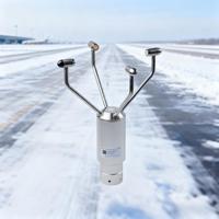 Anémomètre ultrasonique chauffé RIKA (RK120-08) en acier inoxydable et alliage d'aluminium pour fonctionnement sans givre Runview 0-60 m/s Vitesse du vent