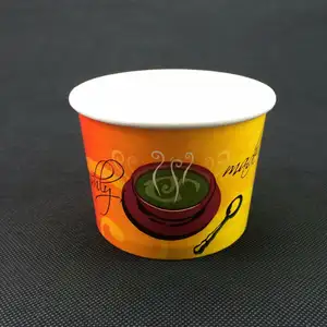 Tek kullanımlık özelleştirilmiş dondurma kağıt dondurma fincan için 3.5oz kağıt bardak