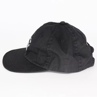Gewassen zwarte Dad Hat - Good Vibes Only geborduurde surfpet, verstelbare casual baseballpet